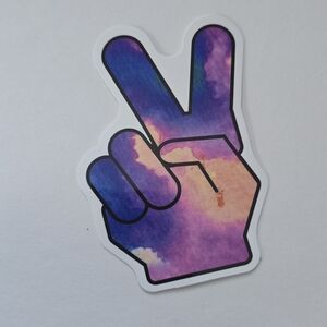 10/$10  Peace Sign Sticker - Purple and Pink